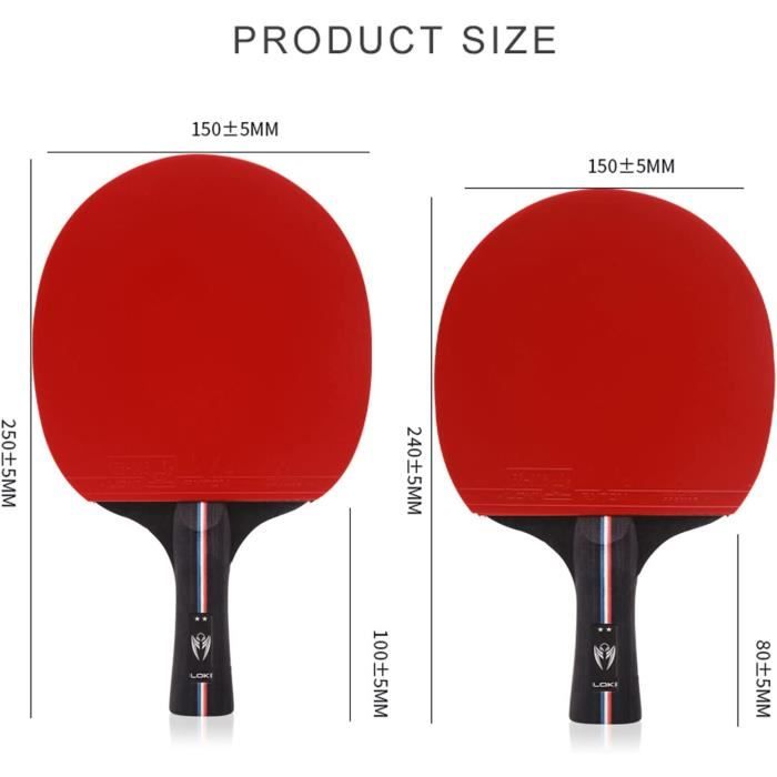 Raquette de Ping Pong Set,Raquette de Tennis de Table 5 Etoiles,2