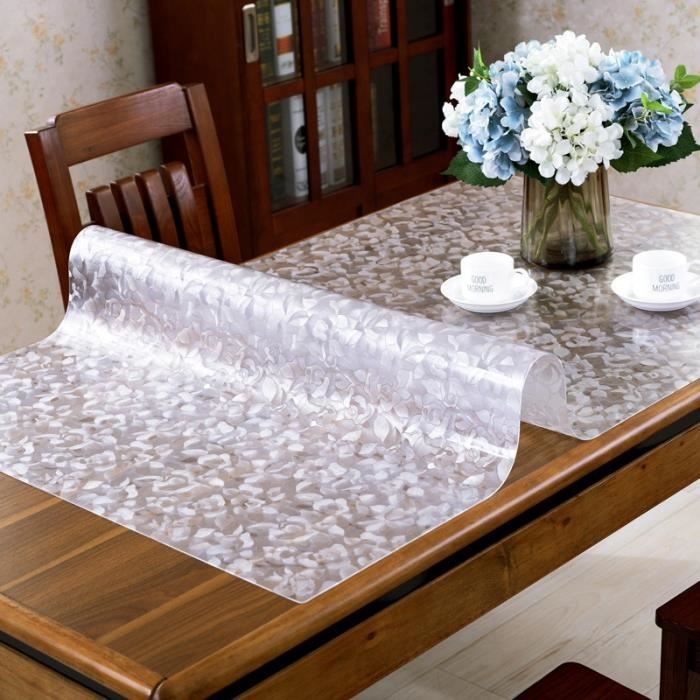 Nappe de couverture de table transparente en PVC imperméable