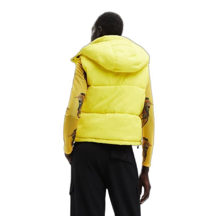 Doudoune femme Desigual Lekran jaune noir XS Jaune noir