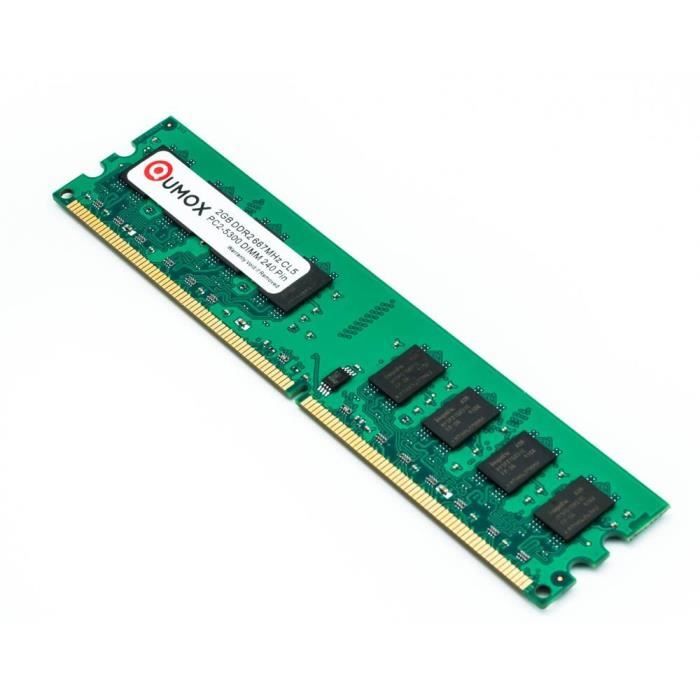 Transcend Ddr2 5400 Mémoire RAM DDR2 QUMOX 2Go 667MHz DIMM PC2
