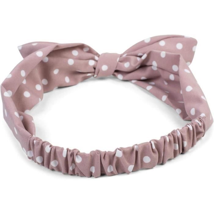 Bandeau cheveux rigide modulable rouge à pois noirs Bandeau cheveux rigide modulable rouge à pois noirs