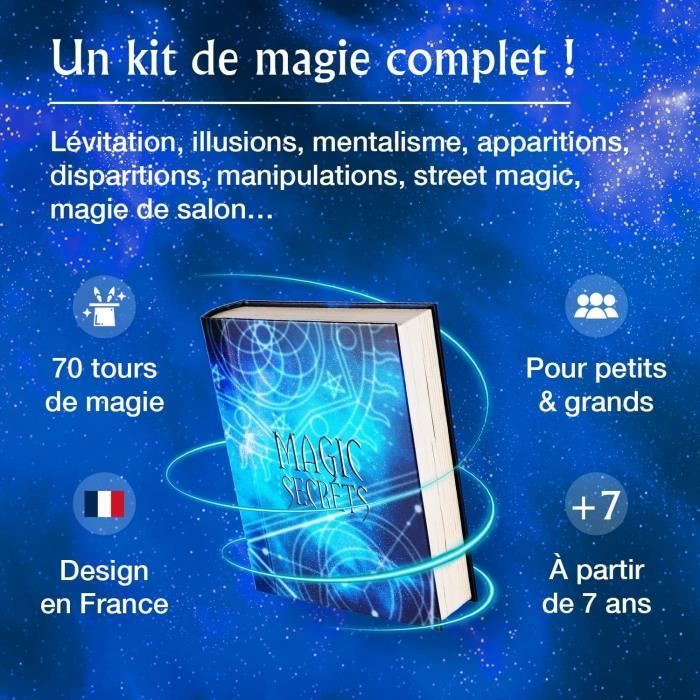 Magic Secrets, Coffret de Magie, 158 Tours, Ensemble de Magie pour