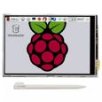Écran tactile LCD TFT pour Raspberry Pi 4 B, boîtier Abs, stylo tactile, résolution 320x480, 3.5 pouces-2