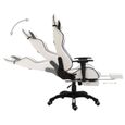 Joli & Mode 9551 - Chaise de bureau - Design Moderne Siège Gaming avec repose-pied Noir Similicuir-2