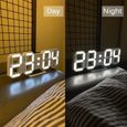 3D LED Horloge Murale Design Moderne Numérique Horloge de Table Alarme Veilleuse Saat reloj de pared Montre Pour Maison Décoration-2