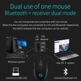 Souris Bluetooth, Souris sans Fil Bluetooth Rechargeable silencieuse(Deux-Mode: BT5.0+2.4G), Souris Portable 2400DPI-2