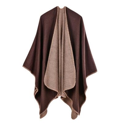 Gilet Poncho Femme en Tricot Automne Hiver Poncho Jacquard Couleur Unie Rouge Rouge Cdiscount Pret a Porter