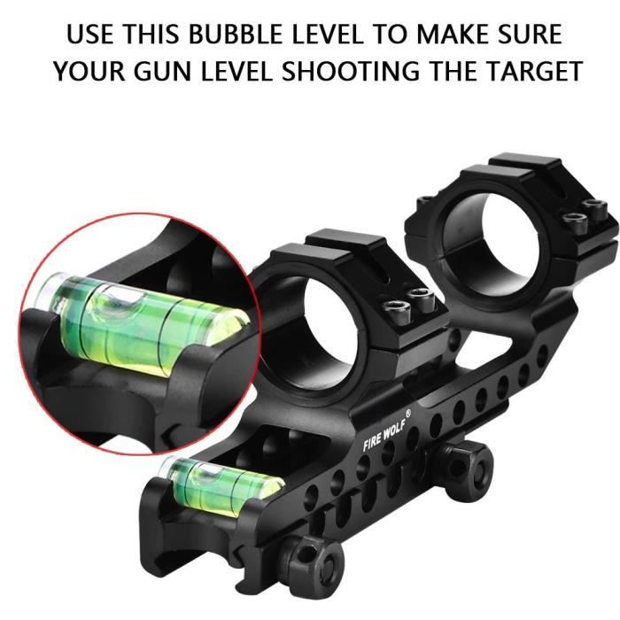 Monture de lunette avec anneaux de carabine à rail Picatinny pour niveau de  bulle pour le tir et la chasse - Cdiscount Bricolage