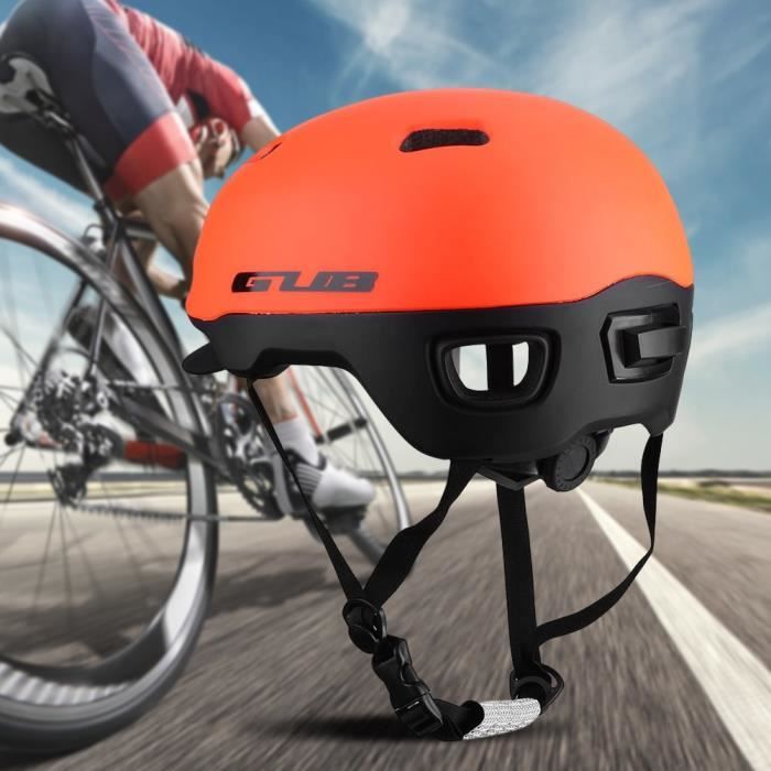 Orange GUB CITY PRO Casque de velo moule integralement respirant reglable equipement de cyclisme en plei Cdiscount Sport