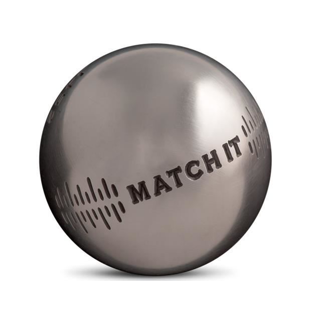 Boules De Pétanque OBUT MATCH IT 72 Mm - 720 G, Strie 1, Acier Inoxydable Soft Touch, Triplette Compétition
