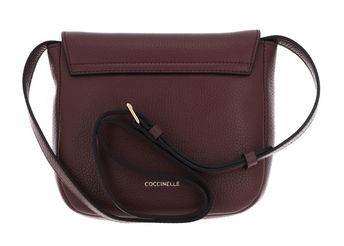 Sac Bandoulière En Cuir Coccinelle Arlettis - Vert Mousse, Fermeture à Clic, Cuir Véritable