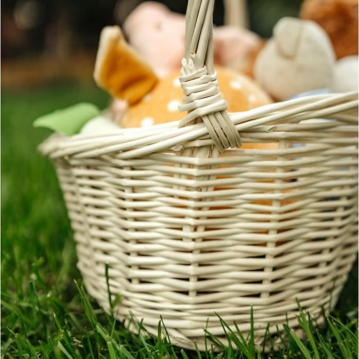 Corbeille à Déchets En Osier Avec Poignées - Mini Panier Multifonction Maison Et Bureau