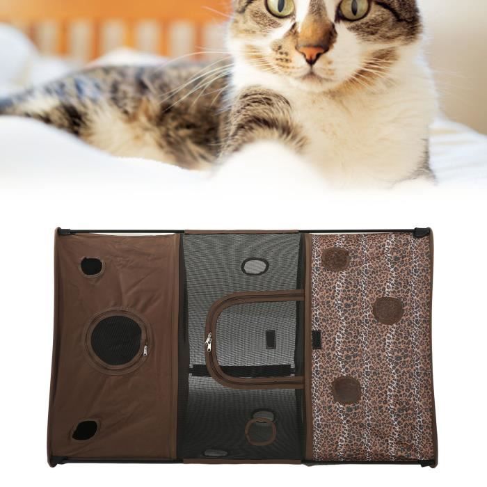 ESTINK Tente d'Escalade Chat 3 Couches avec Tunnel, Meilleur Espace