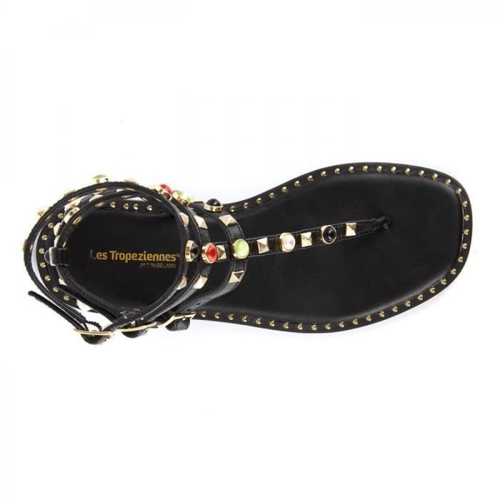 LES TROPEZIENNES Calva Noir Noir Cdiscount Chaussures