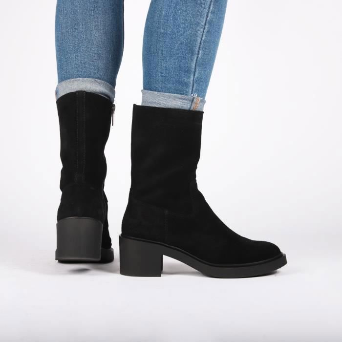 Bottes femme daim noir outlet