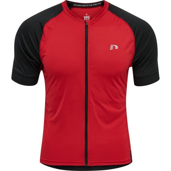 Maillot de cyclisme à manches courtes pour homme - Élastique et respirant - En jersey - Séchage rapide - Pour le cyclisme en plein air, A001 rouge
