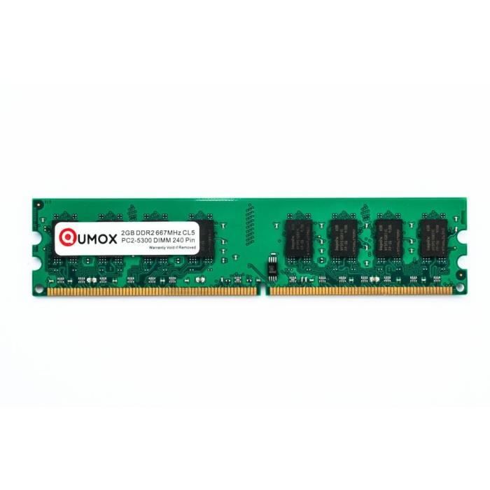 Geforce 2 Barrette Mémoire 2 Go DDR2 PC2-5300 667 MHz Pour PC Portable - SODIMM 200 Broch Neuf RAM DDR2 PC Portable