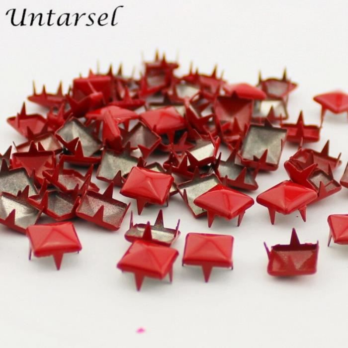 RIVET,yellow--Rivets pyramides multicolores 9mm, 100 pièces-lot, clous ...