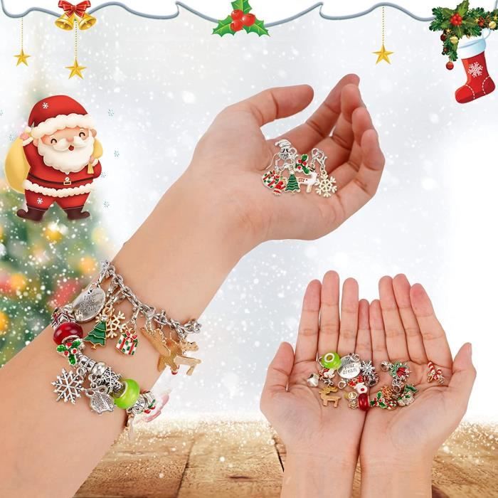 Bracelets de calendrier de l'Avent de Noël 24 jours Calendrier de