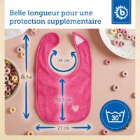 Lot De 5 Bavoirs Imperméables Bébé Bieco - 100% Coton Doux, Absorption Extra, Design Scandinave Gris/Blanc - Naissance Et Repas