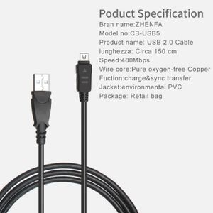 Câble USB Chargeur Pour Appareil Photo Lumix DMC-TZ60 TZ61 - Neuf
