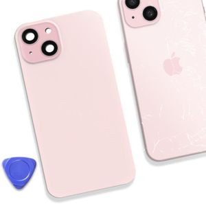 Vitre Arrière De Remplacement Pour IPhone 13 - Kit Avec Outils Et Adhésif - 6 Couleurs Au Choix (Noir, Blanc, Rouge, Vert, Bleu, Rose) - 5