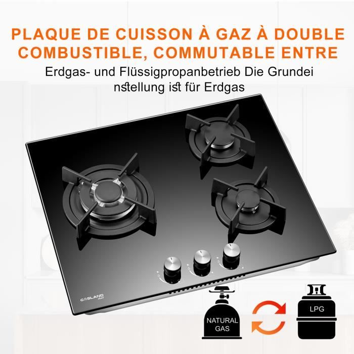 Jago® Plaque de Cuisson - Portable, 1000 W, Brûleur : Fonte, Ø 15.5 cm, en  Acier, Noir