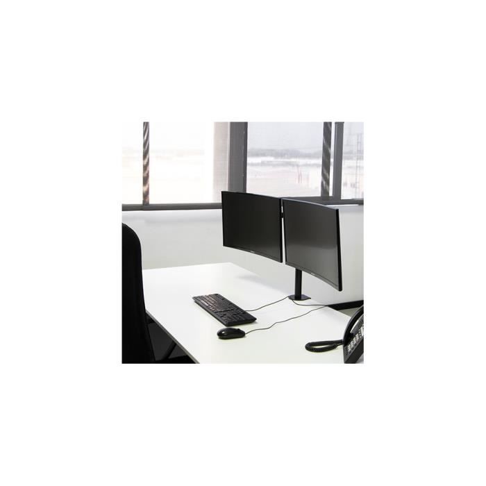 BONTEC Support Ecran PC 3 Ecran de 13-24'', à 3 Ecran -  Rotatif/Inclinable/Pivotable - Compatibilité Universelle avec Moniteurs LCD  et LED VESA 75/100