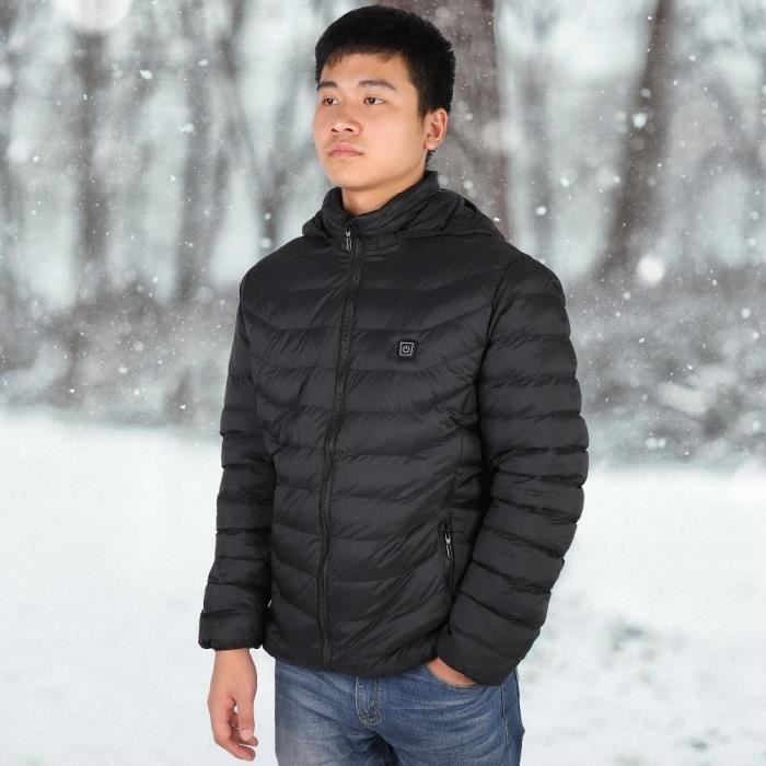 Veste chauffante polaire, veste chauffante USB coupe-vent vestes  chauffantes électriques, manteau chauffant électrique en fibre de  polyester, vestes