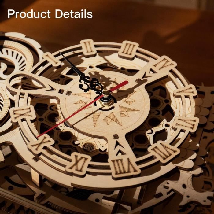 UpGLeuch Puzzle en bois 3D pour adultes, horloge hibou, kits de modèle en bois 3D pour UpGLeuch Puzzle en bois 3D pour adultes, horloge hibou, kits de modèle en bois 3D pour