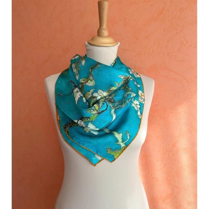 Jolie écharpe L'OFFICIEL Larioseta 100% soie vintage Scarf
