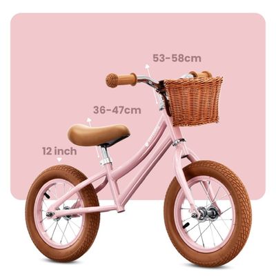 Trybike Draisienne acier vintage bleu mat - Vélo sans pédales 2 à 6 ans