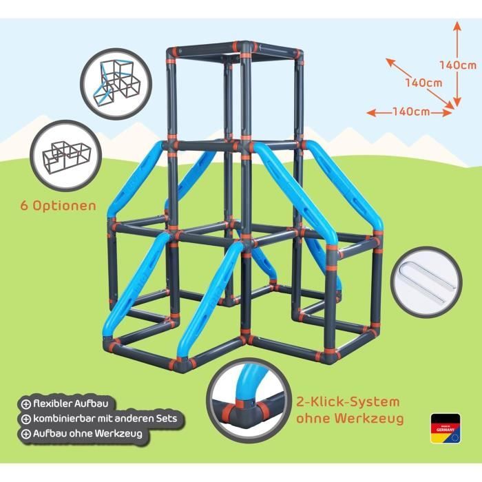 Big - Kraaxxl La Tour - Structure d'Escalade pour Enfants en Plastique Soufflé - Aire de Jeu - Multiples Combinaisons - Dès 3 Ans