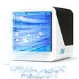 1 PCS Climatiseur Mobile Noir 3-en-1 - USB 500ml 3 Vitesses LED 7 Couleurs - Convient pour Chambre Aucuneary