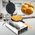 Gaufrier Electrique Oeuf Gâteau Four QQ Egg Waffle Baker Maker - Homerovo - Tension 220V - Acier Inoxydable-0