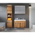Meuble de salle de bain Paso 80x40 cm - Wotan - Ensemble salle de bain + meuble miroir + meuble colonne-0
