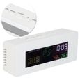HURRISE Réveil Horloge Hygromètre à Thermomètre Intérieure Multifonction avec Calendrier Fonction d'Alarme Format 12/24H-0