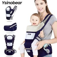 Ysinobear Porte bébé ergonomique avec siège à hanche coton pur léger et respirant  pour les bébés et les Enfants de 3 à 36 Mois