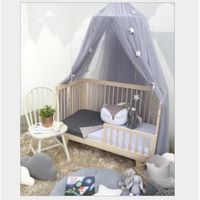Tente de dôme pour enfant - Moustiquaire fantastique - Ciel de lit avec étoiles - Gris violet