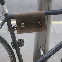 London Craftwork Classique Cadre Sac Cartable pour Vélo Véritable Cuir Antique Marron Vélo Sac S-FRA-RAW