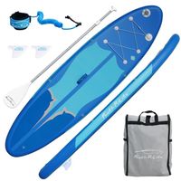 FEATH-R-LITE-Stand up paddle gonflable de randonnée Planche à pagaie gonflable pliable,150KG MAX,305x 80x 15cm-Bleu