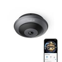 Reolink 6MP Caméra Surveillance Fisheye Series W520 Dual-WiFi  Intérieure,Panorama 360°,Détection Intelligente,Vision Nocturne IR