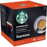 LOT DE 2 - STARBUCKS - Espresso Colombia Café Capsules Compatible Dolce Gusto - boite de 12 capsules