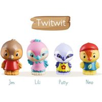 Lot de 4 personnages famille Twitwit - VULLI - Les Klorofil - Garçon et Fille - 18 mois