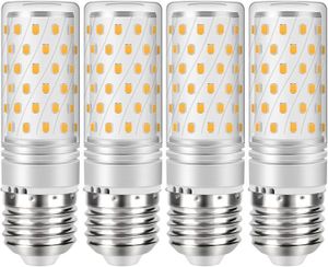 AMPOULE - LED Ampoule LED maïs E27 12 W, lumière blanc chaud 3 000 K, équivalent à 120 W 1 200 lm, lot de 4-tmt