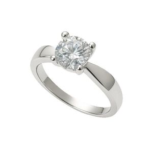 Bague Solitaire Argent Massif 925 - Taille 53 - Pierre Rose - Occasion