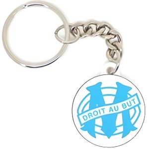 Porte-clés Acier/Simili Cuir logo football ASSE Saint-Etienne 