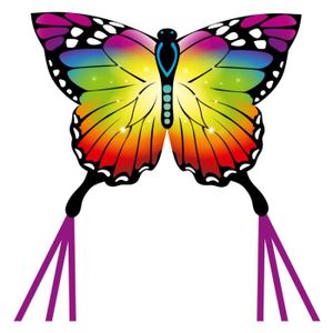 CERF-VOLANT Cerf-volant Papillon arc-en-ciel - Hq - Monofil enfant prêt à voler