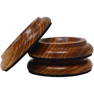 Patins en Bois De Noyer Noir pour Pied De Piano avec Tapis Disolation Acoustique Antidérapant pour roulettes De Piano Droit AYYNAM Coupelles pour roulettes De Piano Droit 