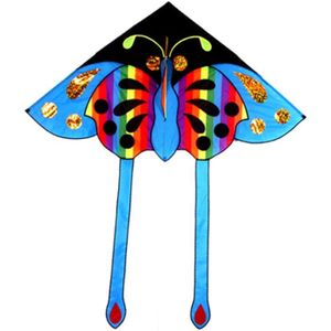 PIGMANA CerfVolant de Plage Papillon coloré Facile à Faire Voler Un cerfVolant Longue Queue colorée Convient aux Enfants et aux Adultes Jeux de Plein air activités Jeux de Plage fun